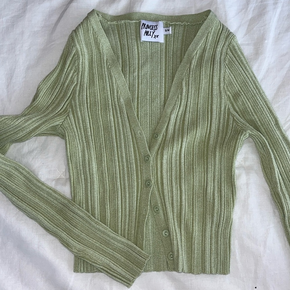 PRINCESS POLLY LONG SLEEVE KNIT BUTTON DOWN